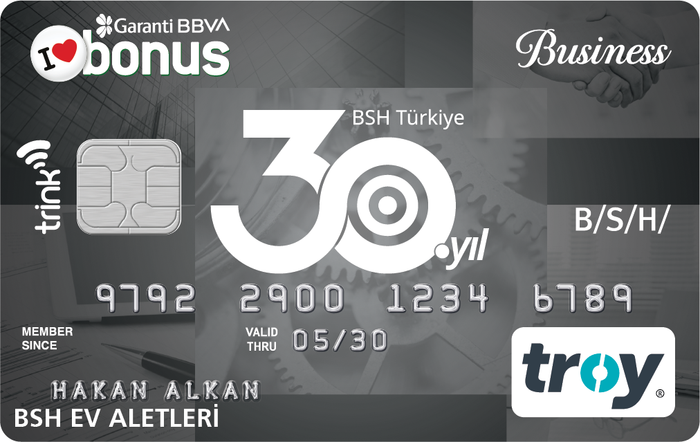 B/S/H Ev Aletleri'nin 30. yılına özel, B/S/H Ev Aletleri ve Garanti BBVA iş birliği: Bonus Business B/S/H Bayi Kart