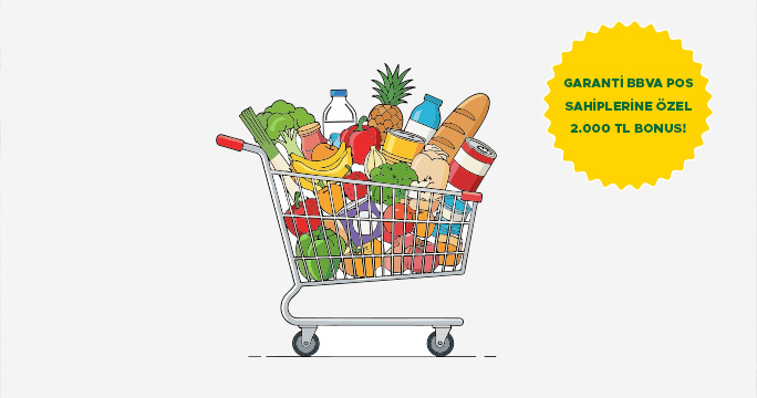 Market, gıda ve toptan sektöründe 1.800 TL bonus!