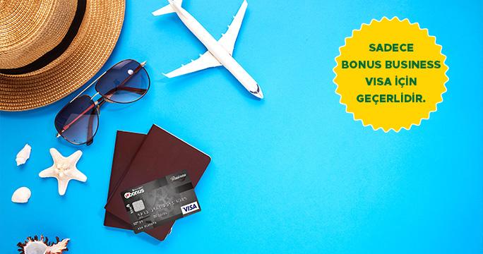 Yurt dışında yapacağınız<br>3.000 TL ve üzeri harcamalarınıza<br>%10 bonus!